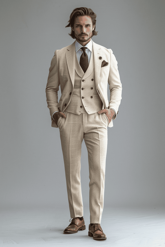 Cream Seersucker Suit — Custom Made to Measure