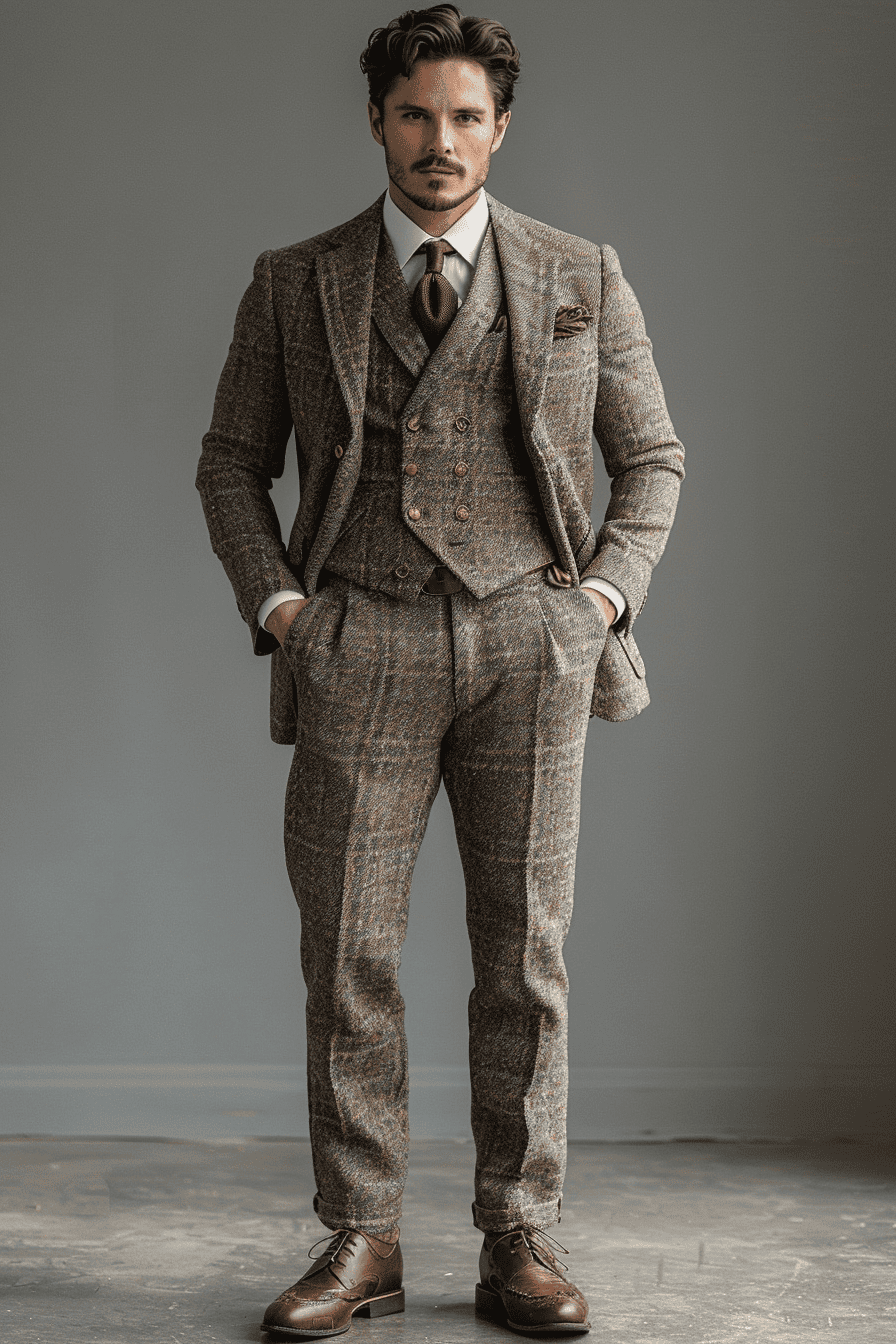 Cream Tweed Suit — Custom Made to Measure