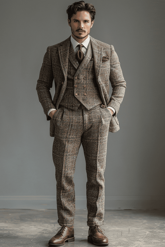 Cream Tweed Suit — Custom Made to Measure