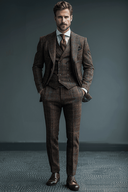 Deep Chocolate Brown Cashmere Blend Suit — Custom Made to Measure