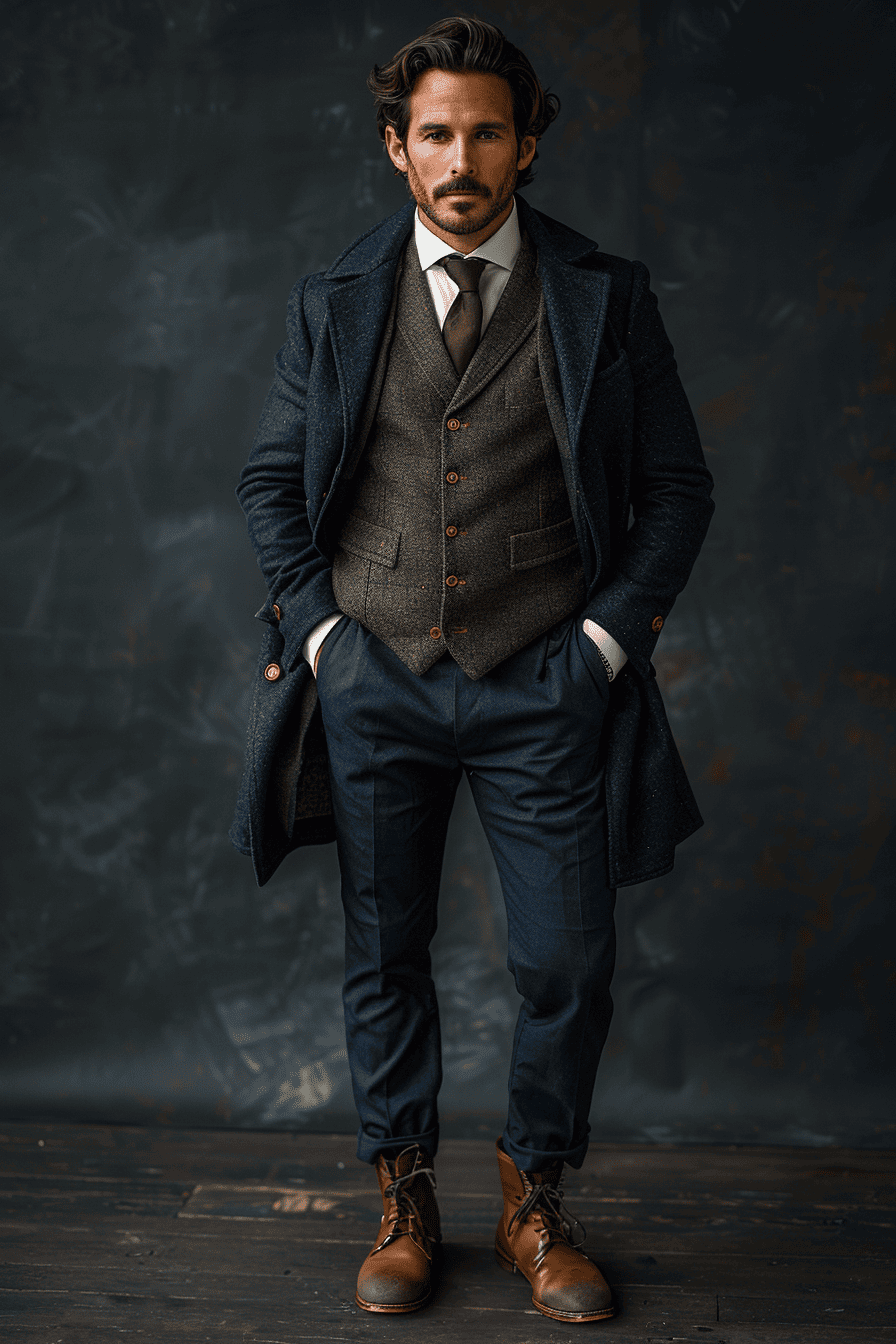 Deep Navy Cotton Graduation Suit — Custom Made to Measure
