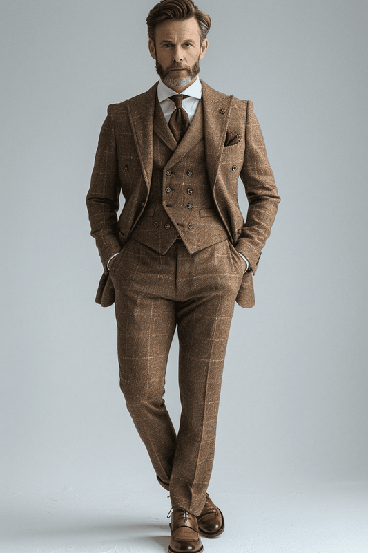 Desert Sand Flannel Suit — Custom Made to Measure
