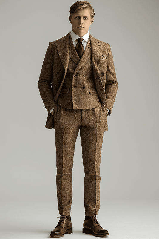 Desert Sand Silk Blend Father of the Bride Suit — Custom Made