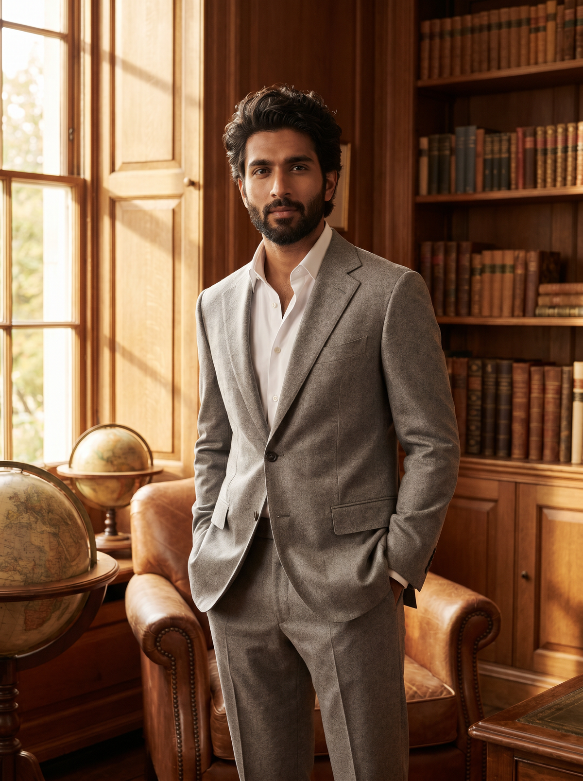 Dove Gray Wool Suit — Custom Made to Measure