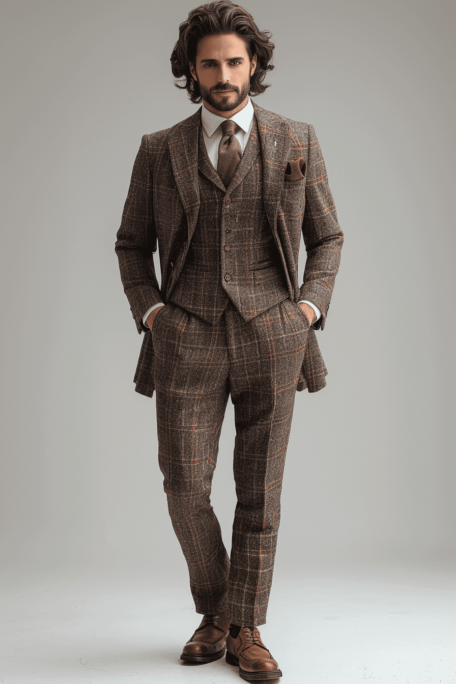 Dove Gray Tweed Suit — Custom Made to Measure