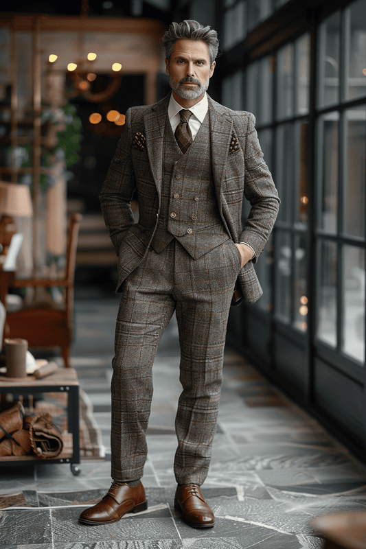 Dove Gray Velvet Cocktail Party Suit — Custom Made to Measure