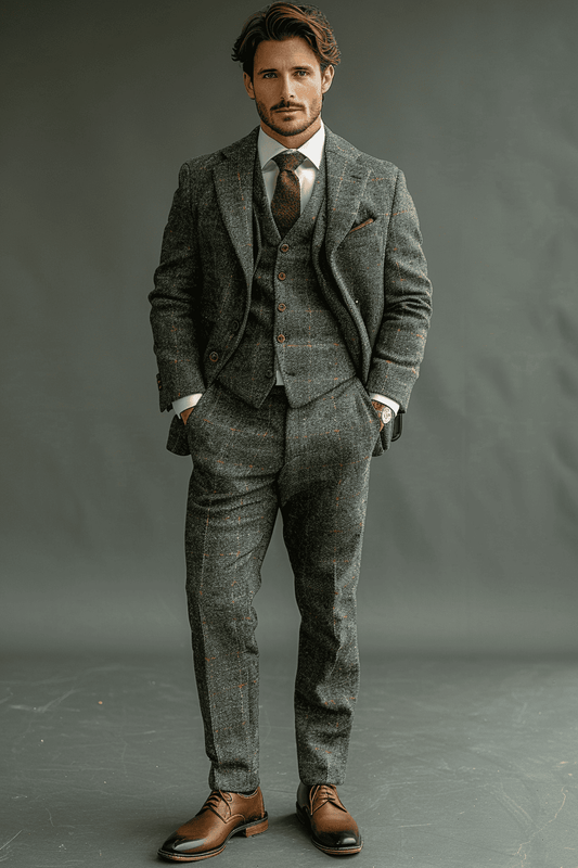 Dove Gray Wool Graduation Suit — Custom Made to Measure