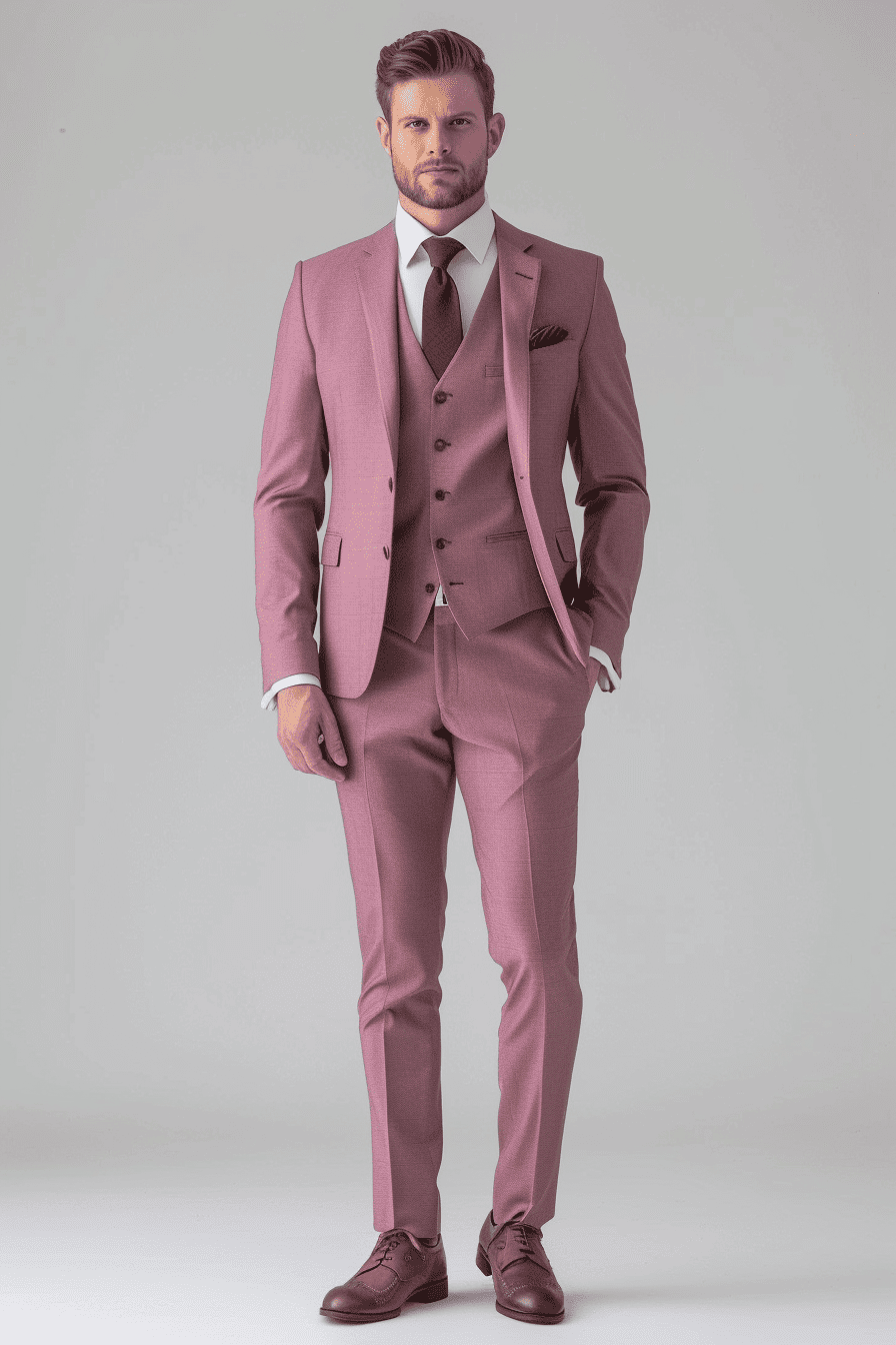Dusty Rose Cashmere Blend Suit — Custom Made to Measure