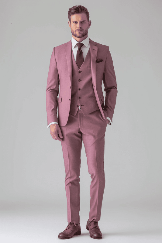 Dusty Rose Cashmere Blend Suit — Custom Made to Measure