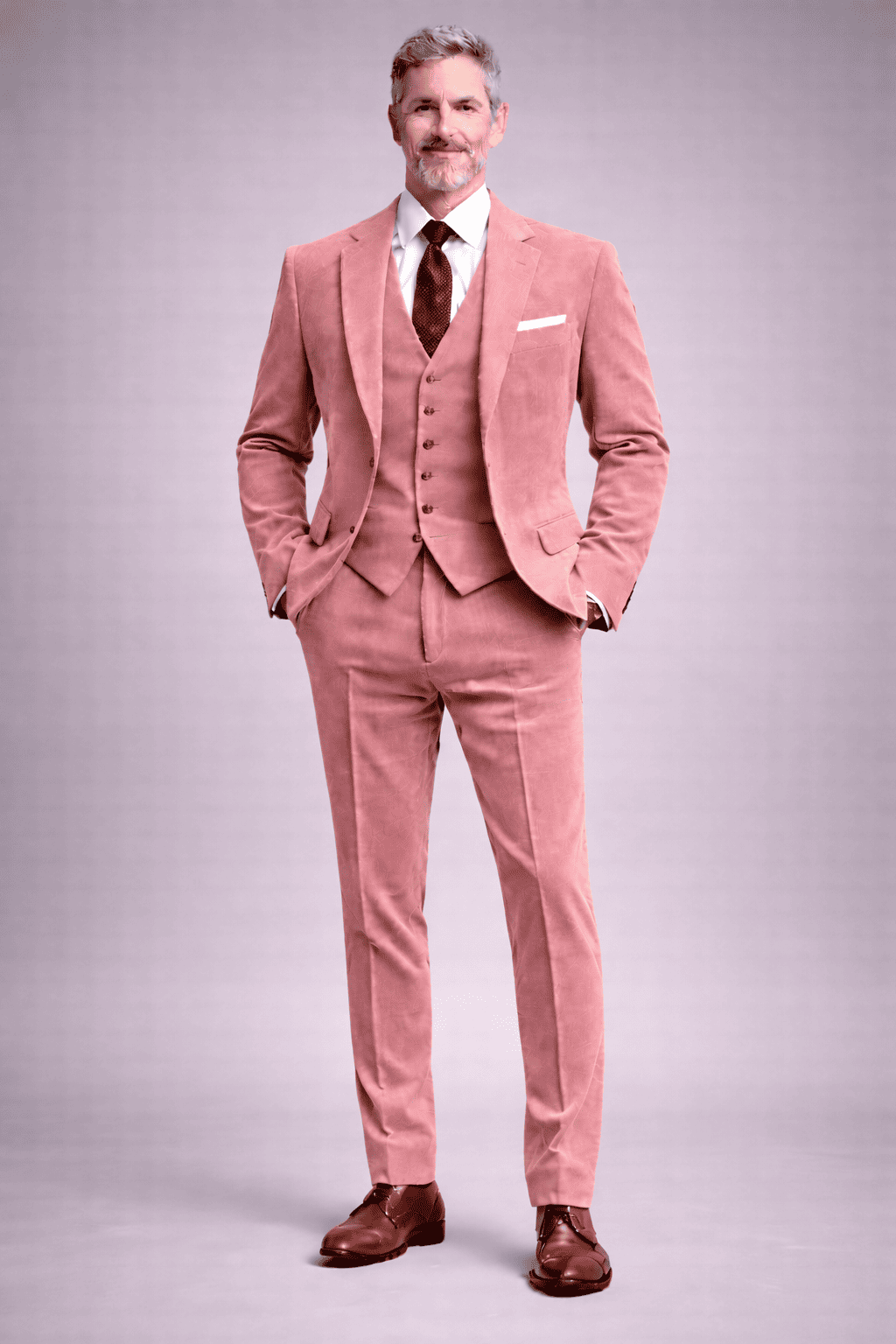 Dusty Rose Linen Father of the Bride Suit — Custom Made