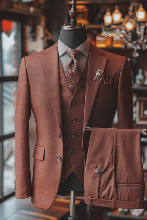 Clay Linen Suit — custom made to measure men's suit by SuitedNoir