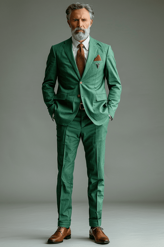 Ecru Cotton Father of the Bride Suit — Custom Made