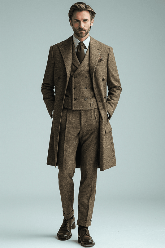Ecru Cotton Graduation Suit — Custom Made to Measure