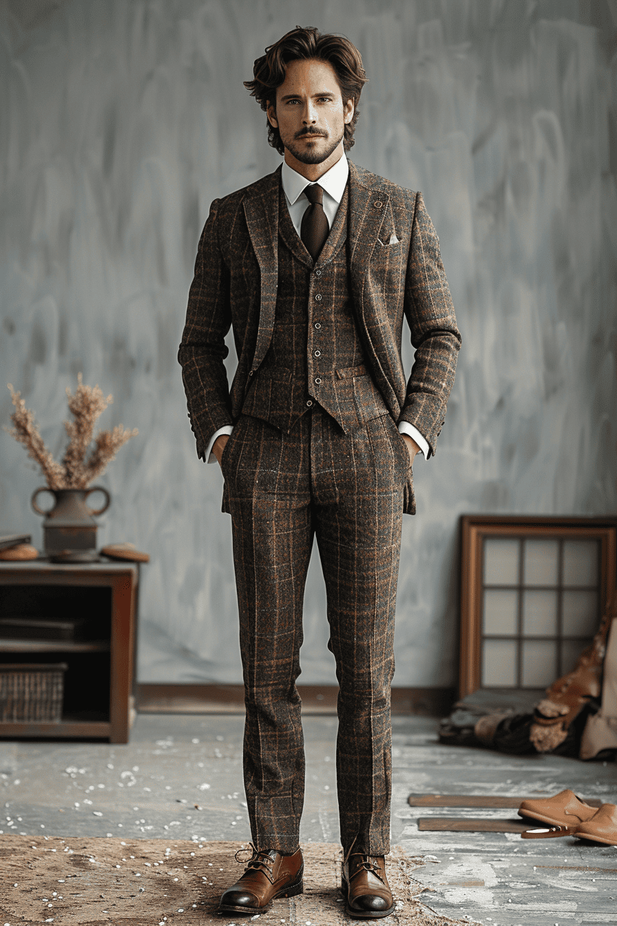 Ecru Flannel Suit — Custom Made to Measure