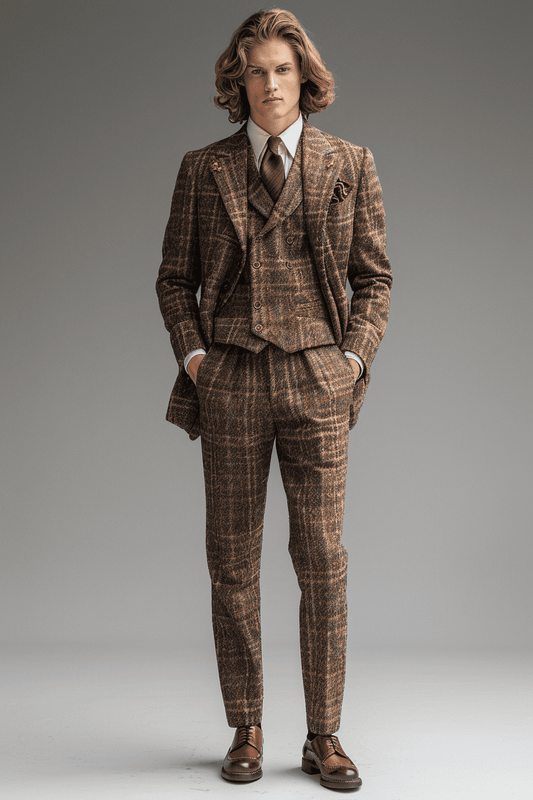 Ecru Tweed Suit — Custom Made to Measure