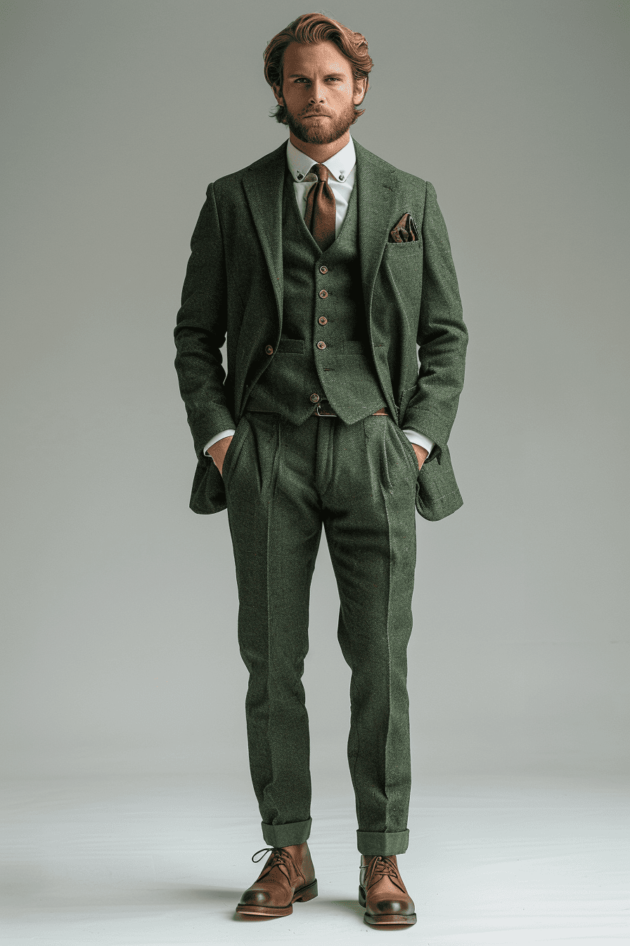 Ecru Wool Cocktail Party Suit — Custom Made to Measure