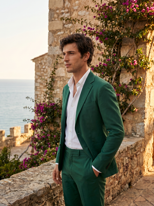 Emerald Green Cotton Suit — Custom Made to Measure — 2