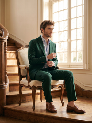 Emerald Green Wool Suit — Custom Made to Measure — 3