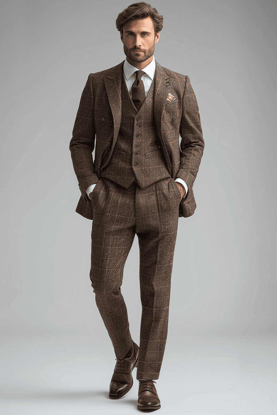 Espresso Cashmere Blend Suit — Custom Made to Measure