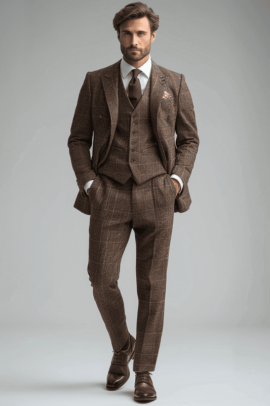 Espresso Cashmere Blend Suit — Custom Made to Measure