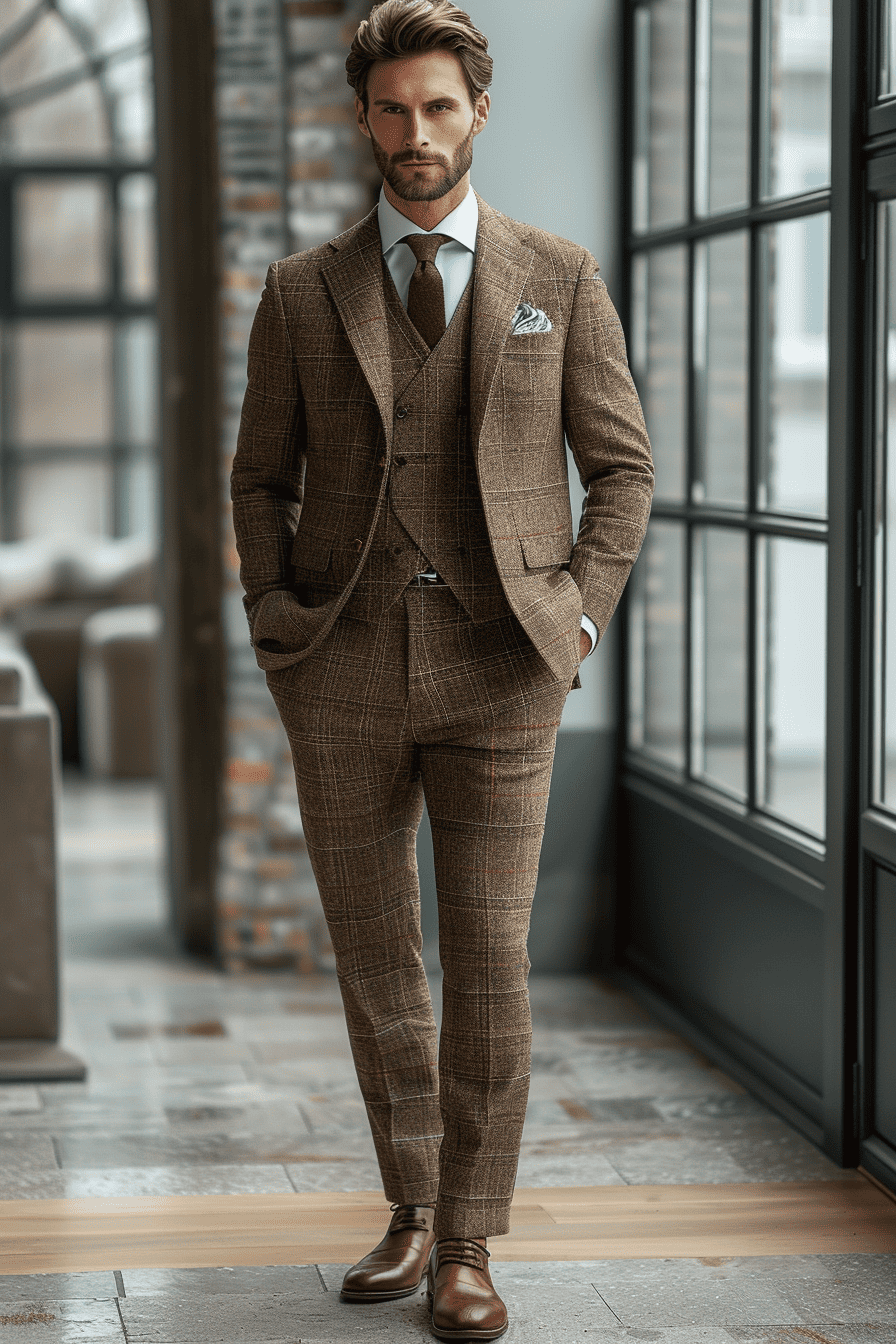 Espresso Cotton Graduation Suit — Custom Made to Measure