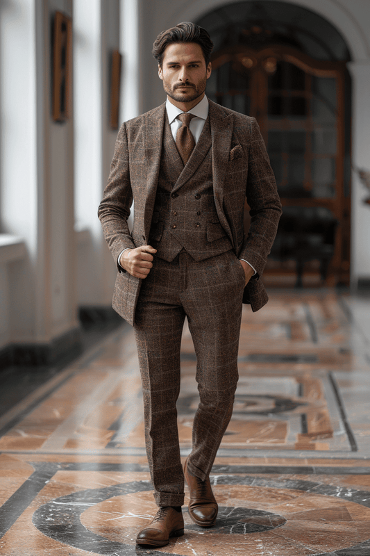 Espresso Flannel Suit — Custom Made to Measure