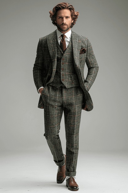 Eucalyptus Green Flannel Suit — Custom Made to Measure