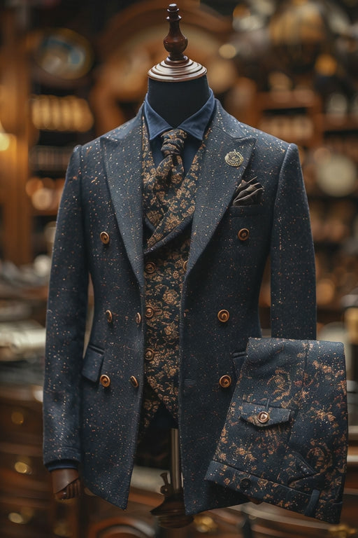 Premium Navy Blue Wool — SuitedNoir
