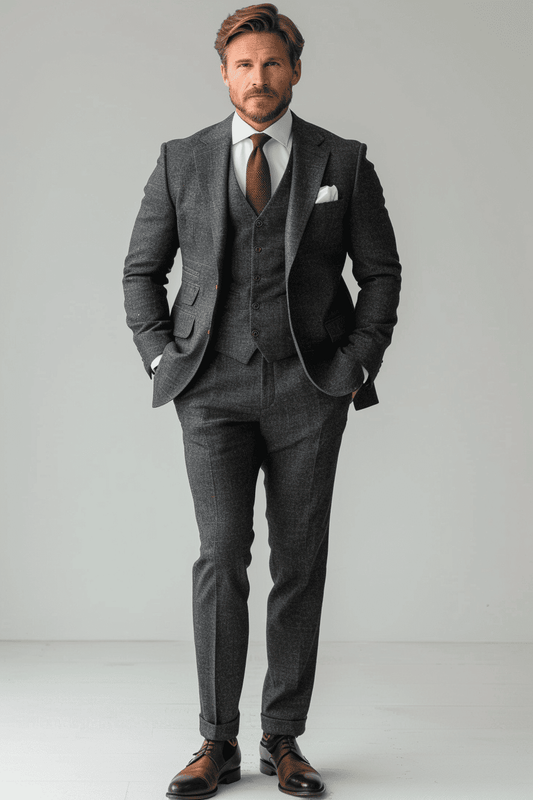 Graphite Gray Cashmere Blend Suit — Custom Made to Measure