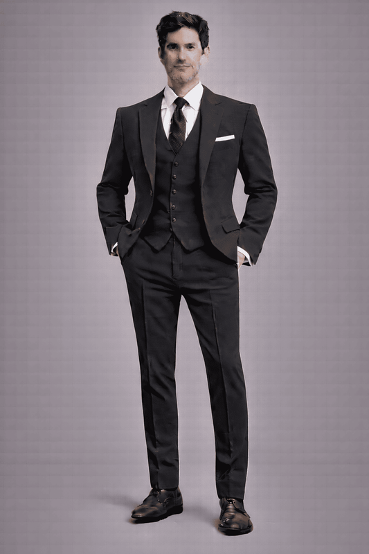 Graphite Gray Cotton Slim Fit Suit — Custom Made to Measure