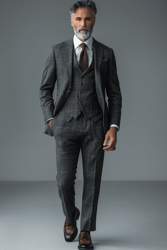 Graphite Gray Silk Blend Father of the Bride Suit — Custom Made