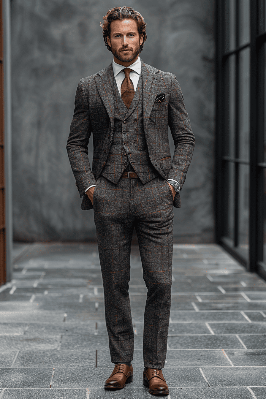 Graphite Gray Velvet Cocktail Party Suit — Custom Made to Measure