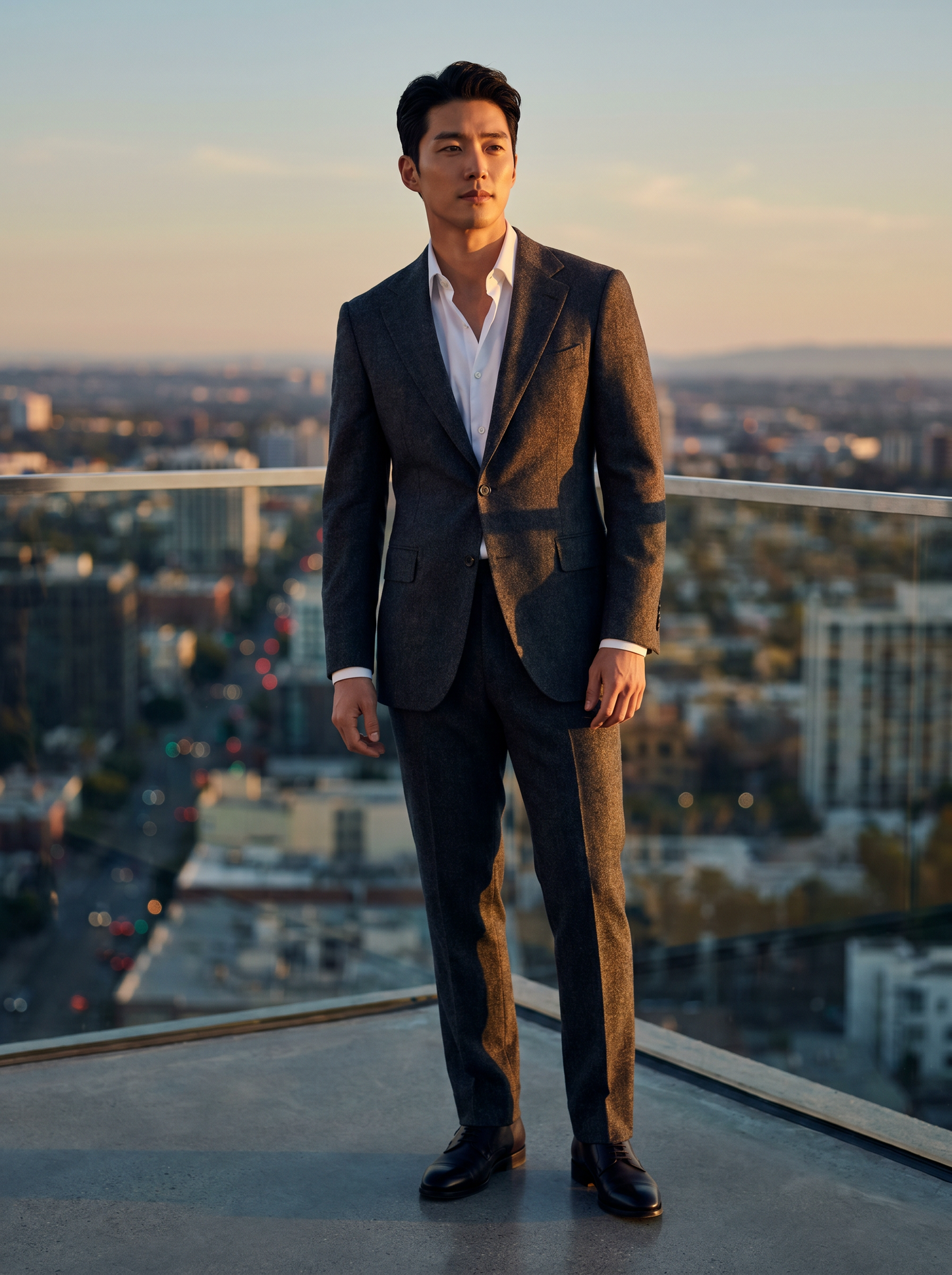 Gray Wool Suit — Custom Made to Measure - front view