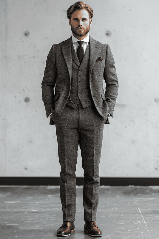 Gray Cashmere Blend Suit — Custom Made to Measure