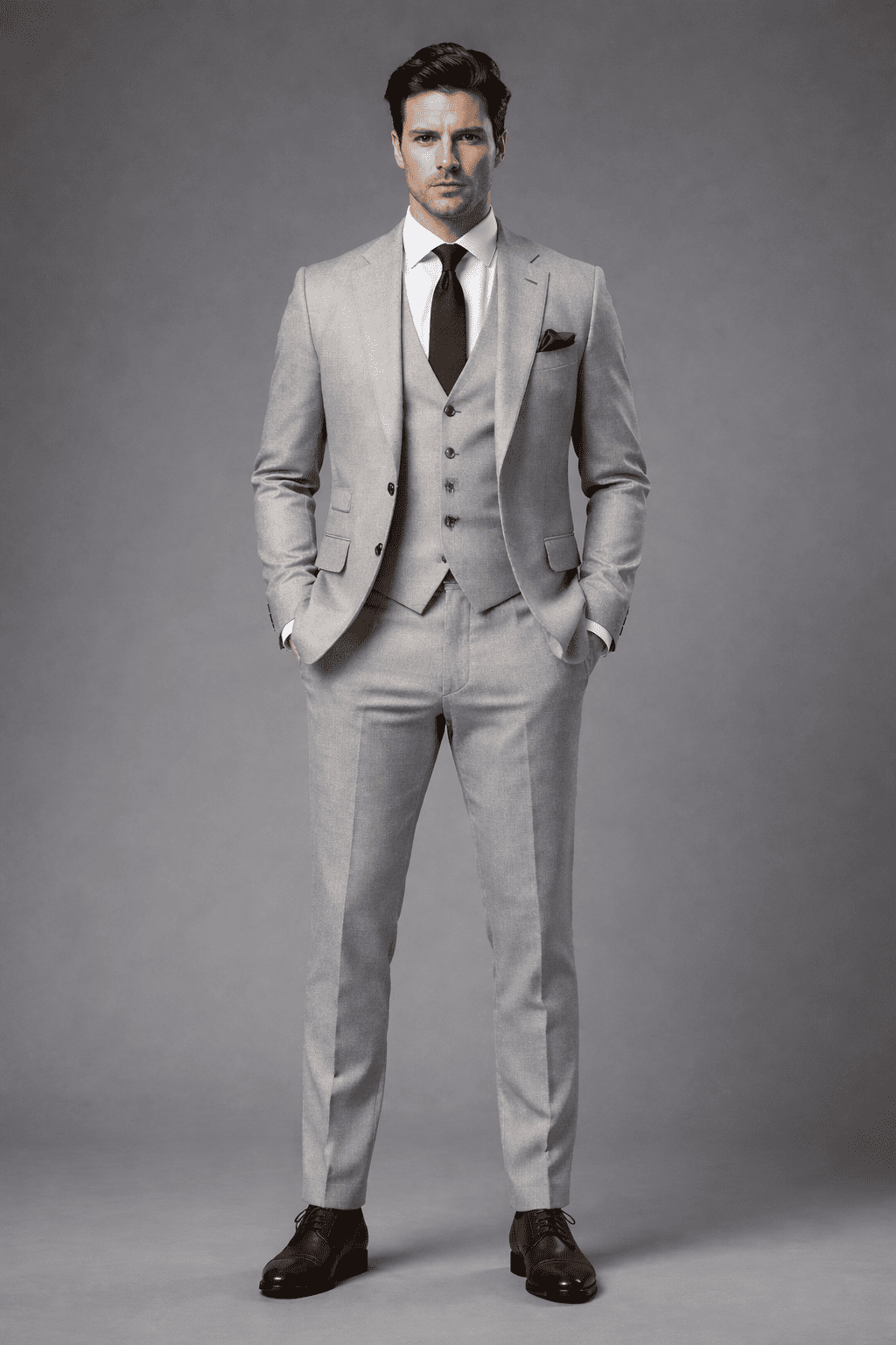 Gray Linen Father of the Bride Suit — Custom Made
