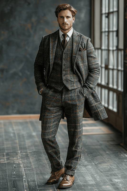 Gray Linen Graduation Suit — Custom Made to Measure