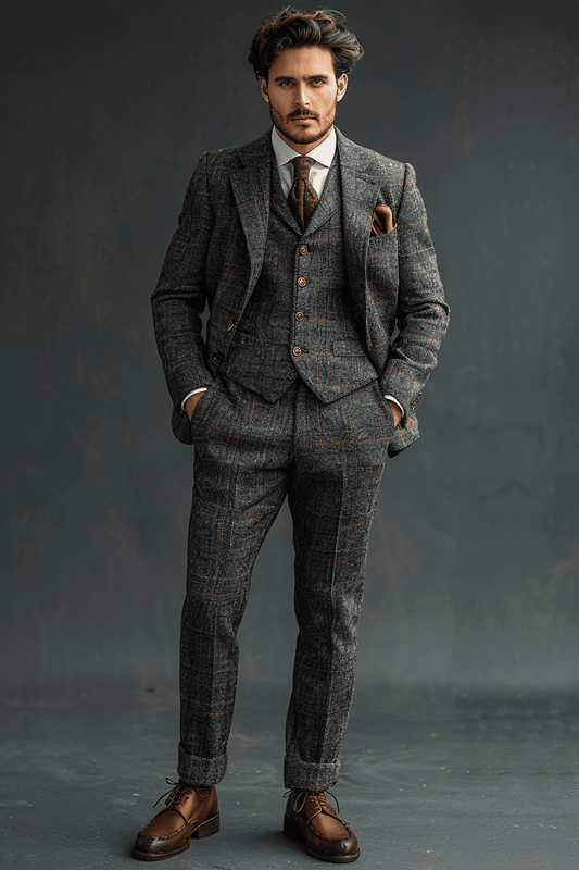 Gray Velvet Graduation Suit — Custom Made to Measure
