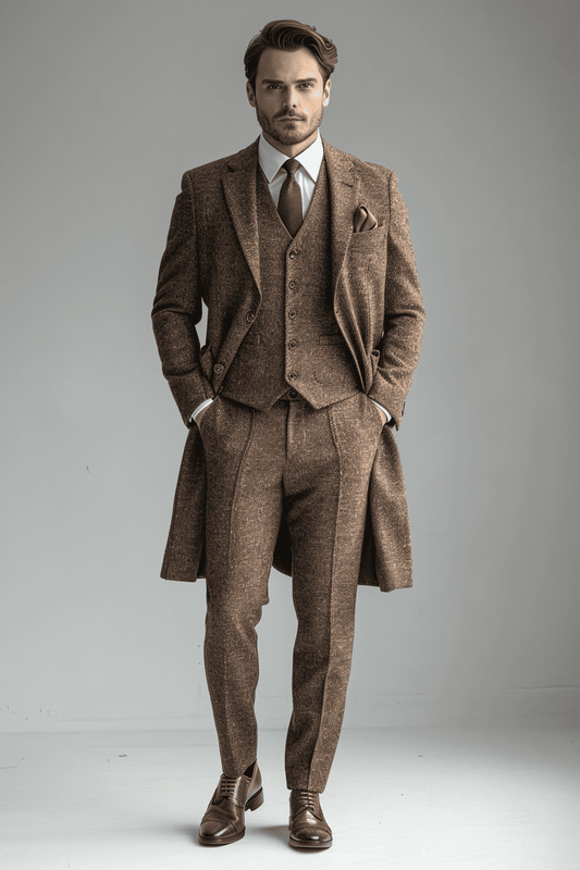Gray Wool Cocktail Party Suit — Custom Made to Measure