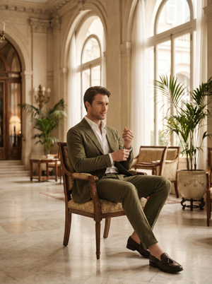 Green Cotton Suit — Custom Made to Measure — 3