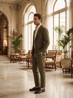 Green Cotton Suit — Custom Made to Measure — 2