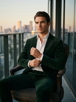 Green Velvet Suit — Custom Made to Measure — 3
