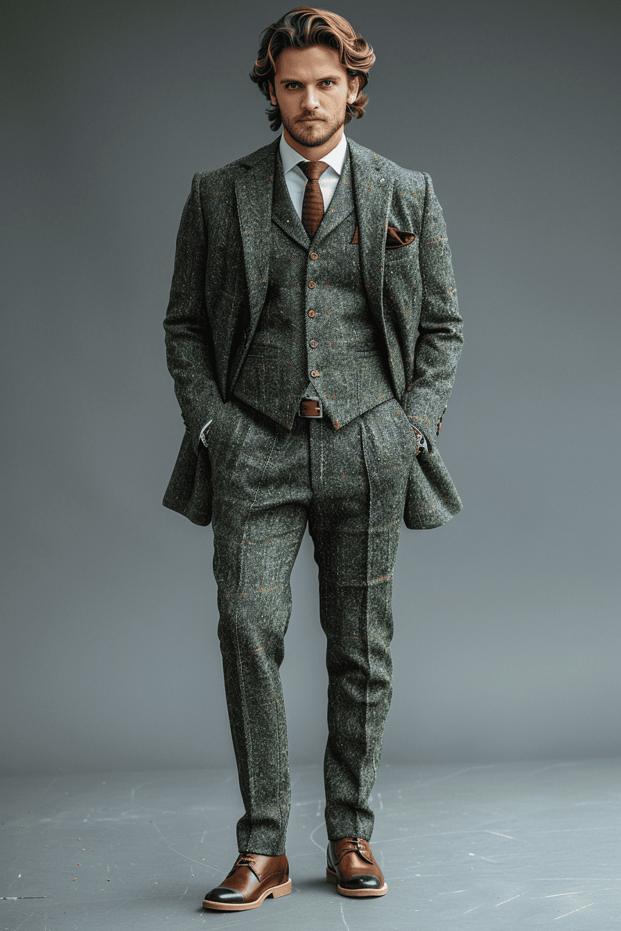 Green Cotton Graduation Suit — Custom Made to Measure