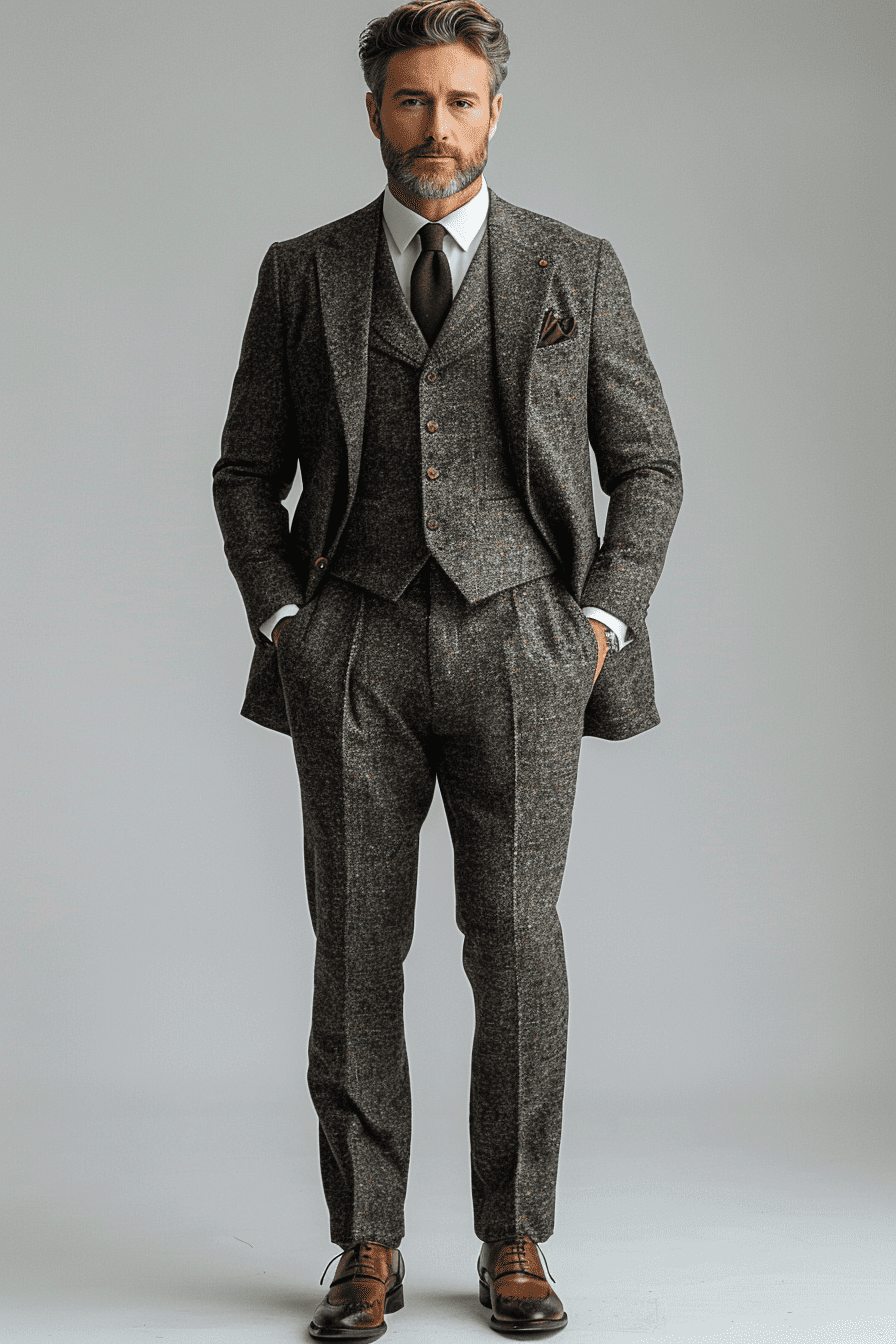 Grey Linen Father of the Bride Suit — Custom Made