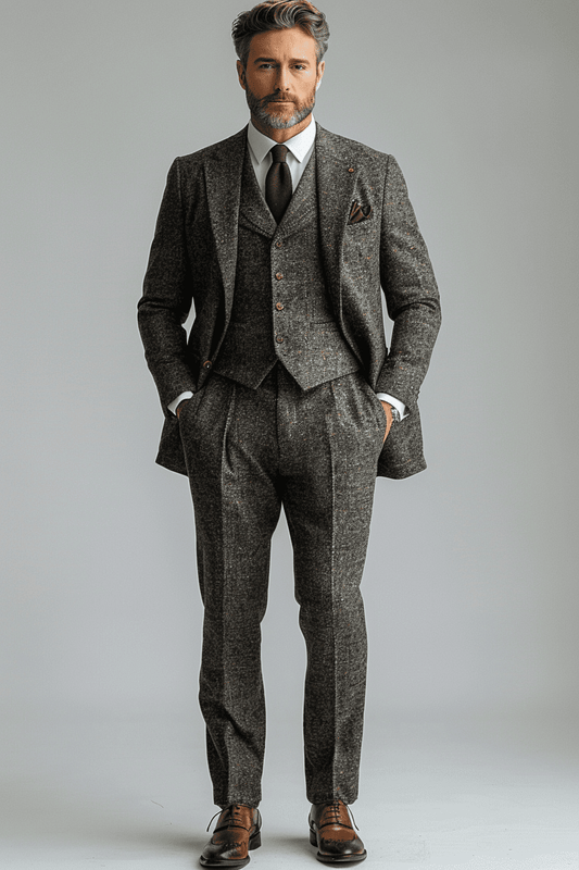 Grey Linen Father of the Bride Suit — Custom Made