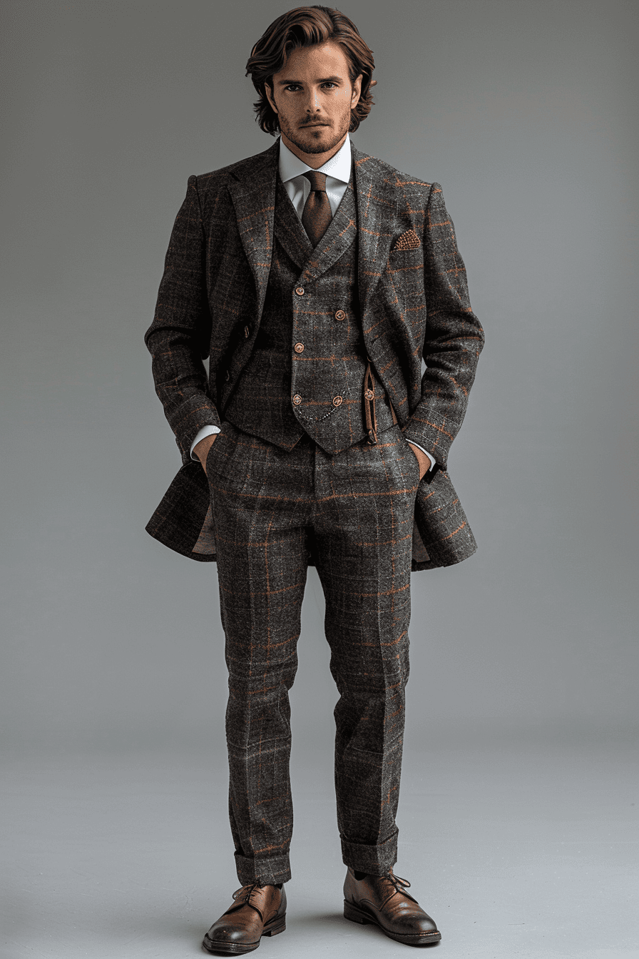 Grey Silk Blend Father of the Bride Suit — Custom Made