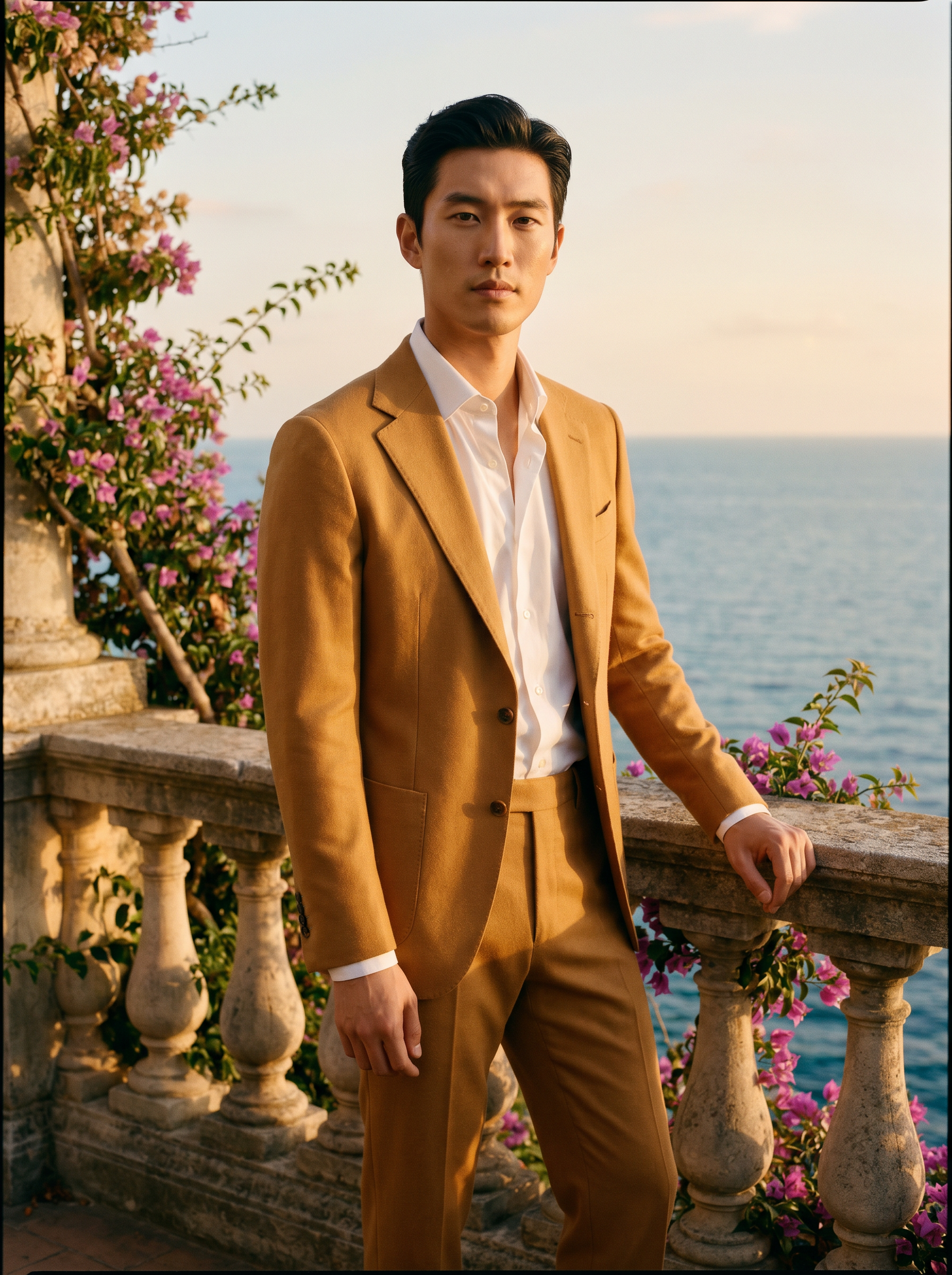 Honey Wool Suit — Custom Made to Measure - front view