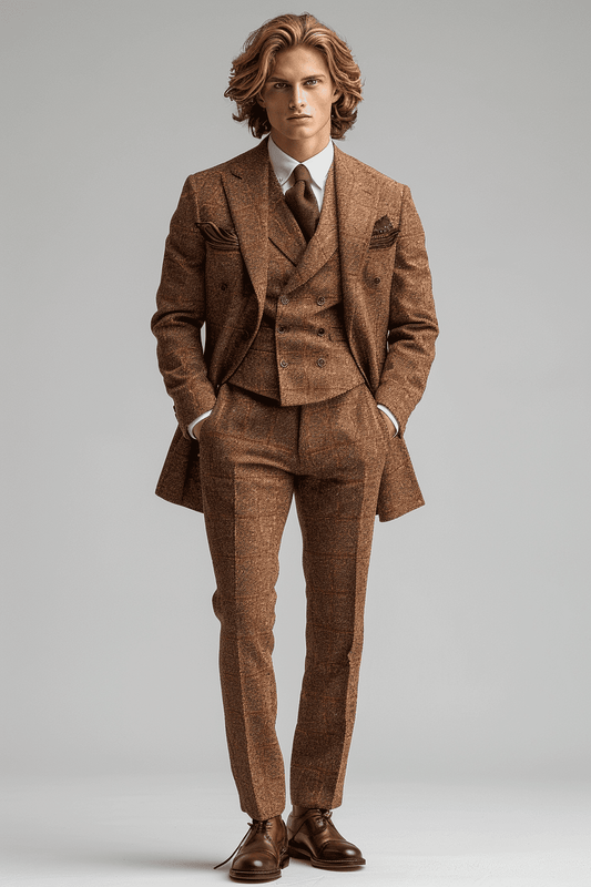 Honey Cashmere Blend Suit — Custom Made to Measure