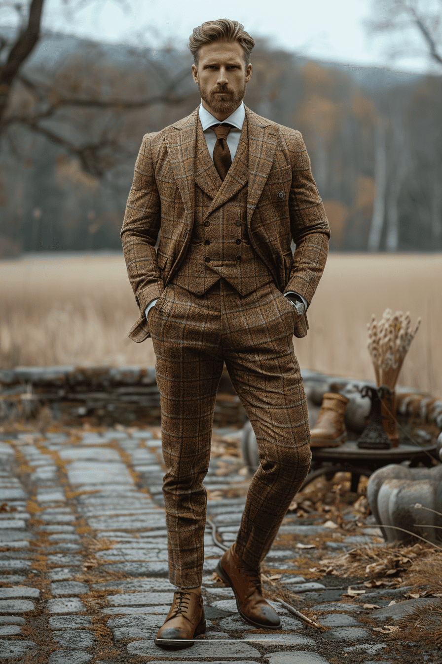 Honey Flannel Suit — Custom Made to Measure