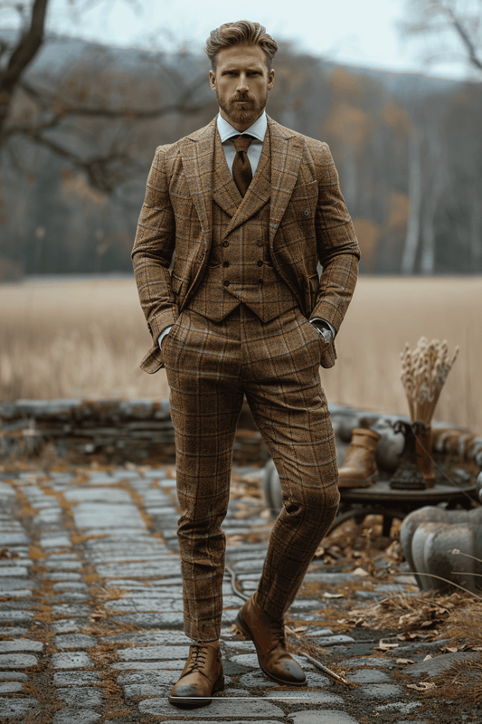 Honey Flannel Suit — Custom Made to Measure