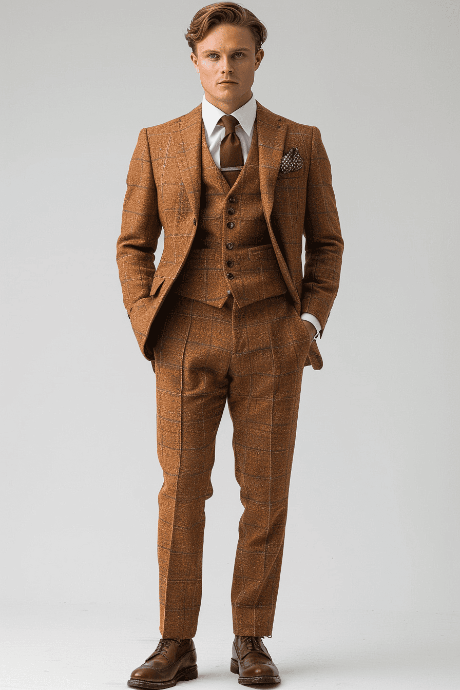 Honey Wool Graduation Suit — Custom Made to Measure